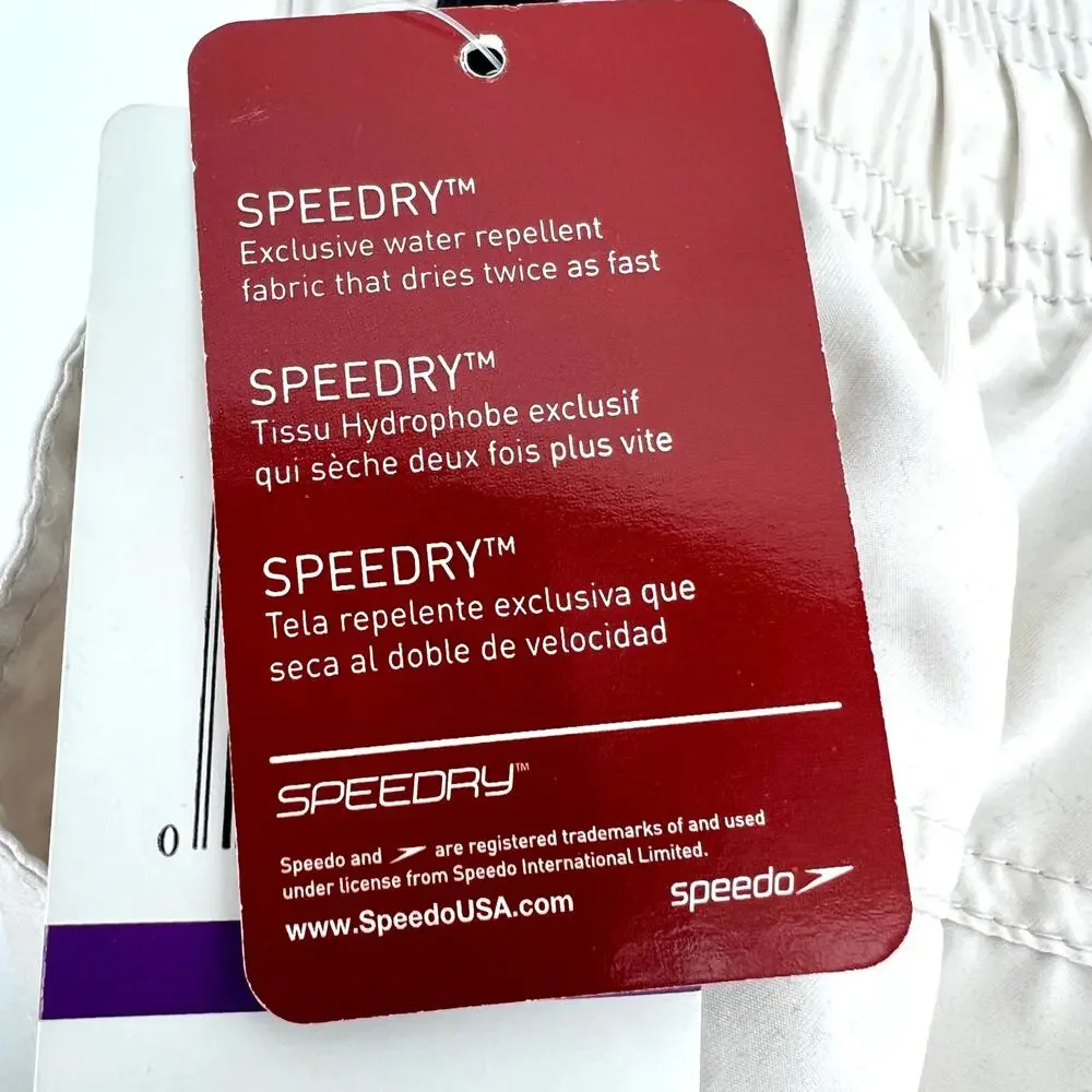 Speedo Mens Swim Trunks Oatmeal Mesh Liner Size XXL NEW